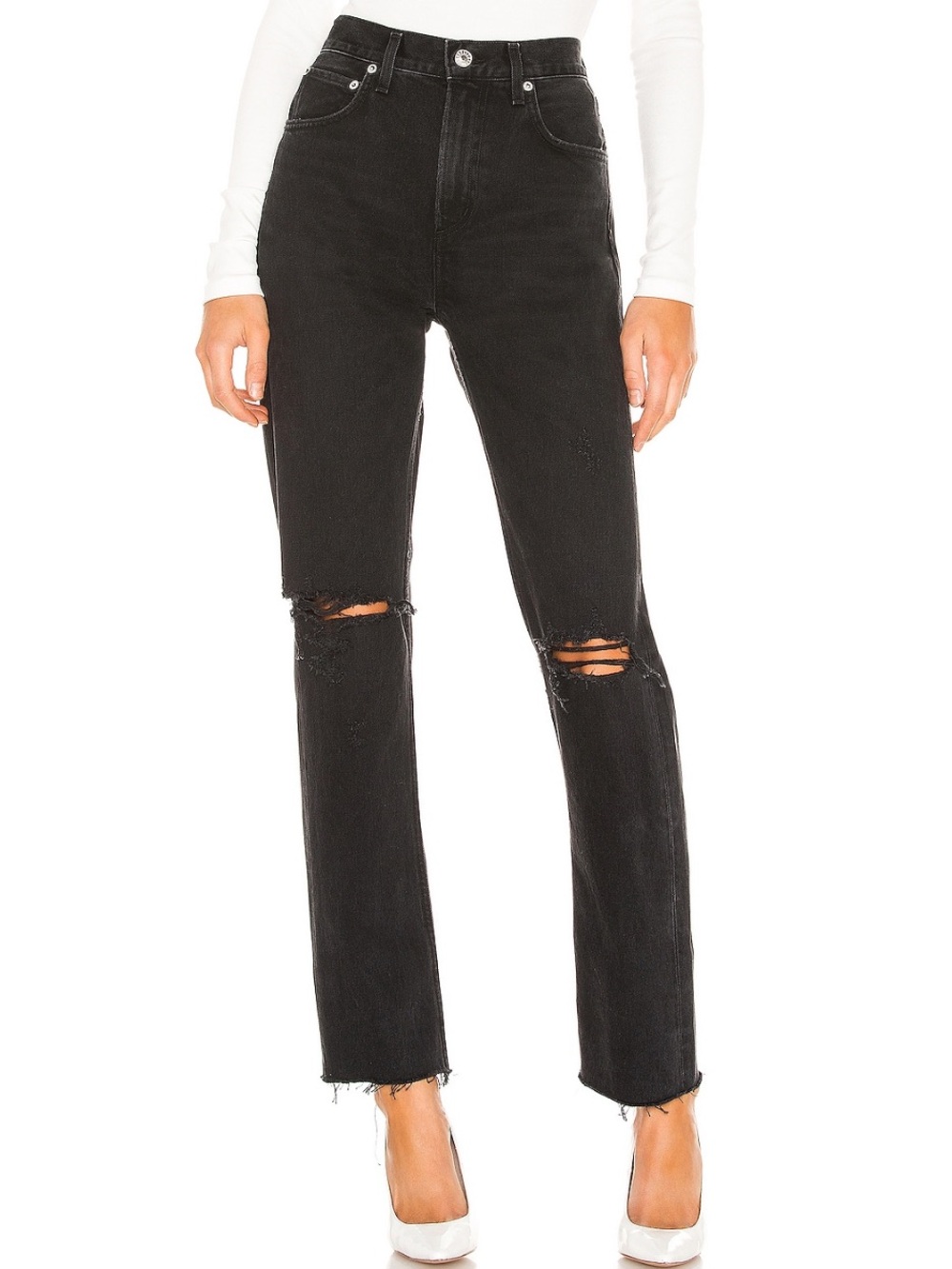 Agolde Straight Leg High-Rise Jeans